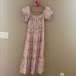 Trixxi Floral Pink and Purple Dress
